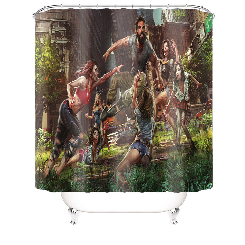 The Grinch Print Water Proof Fabric Shower Curtain-Shower Curtains-180×180cm Shower Curtain Only-D-Free Shipping at meselling99
