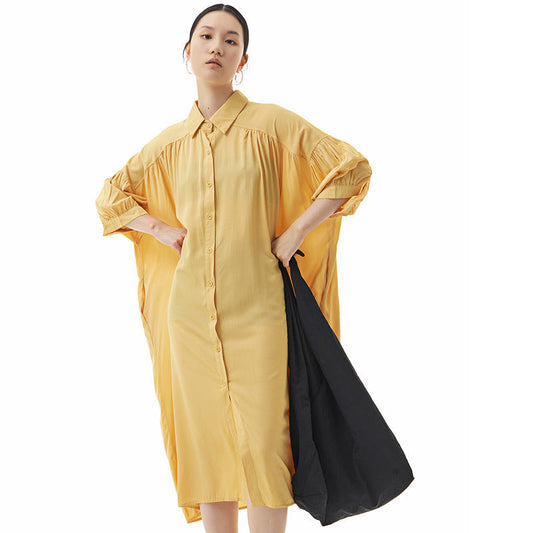 Casual Summer Puff Sleeves Women Shirt Dresses-Dresses-Free Shipping at meselling99