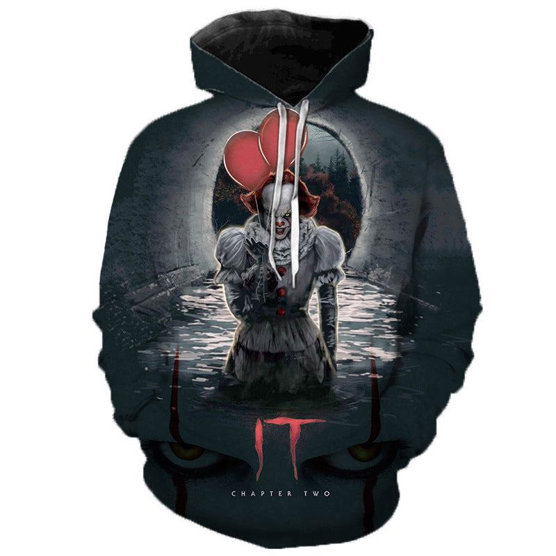 Halloween Clown 3D Prints Casual Hoodies-Sweaters-WY-0009-S-Free Shipping at meselling99