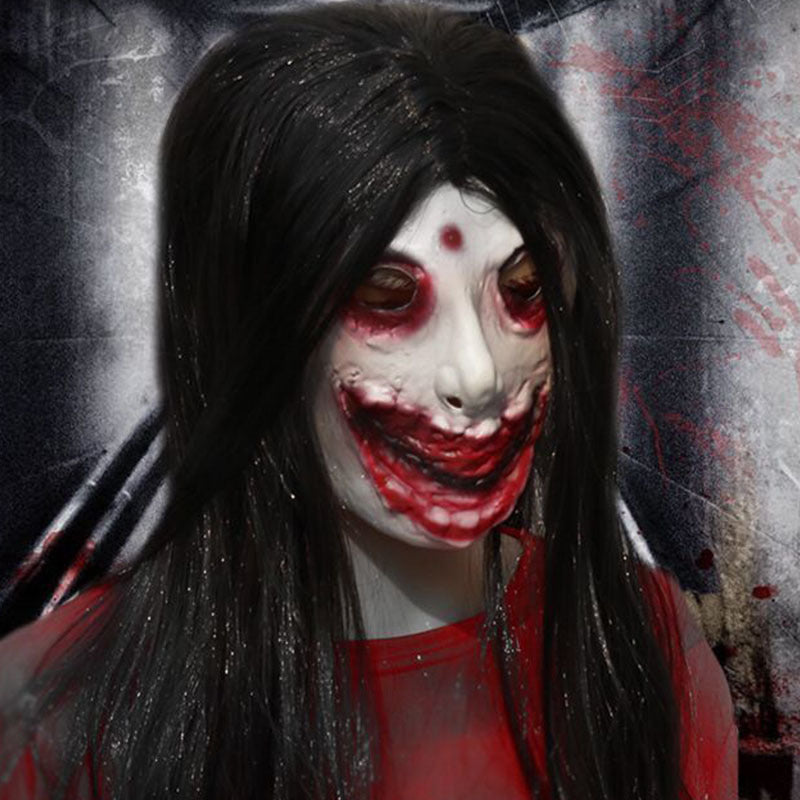 Halloween Horrible Room Escape Wigs&Mask Murder-For Halloween-Broken Mouth-One Size-Free Shipping at meselling99