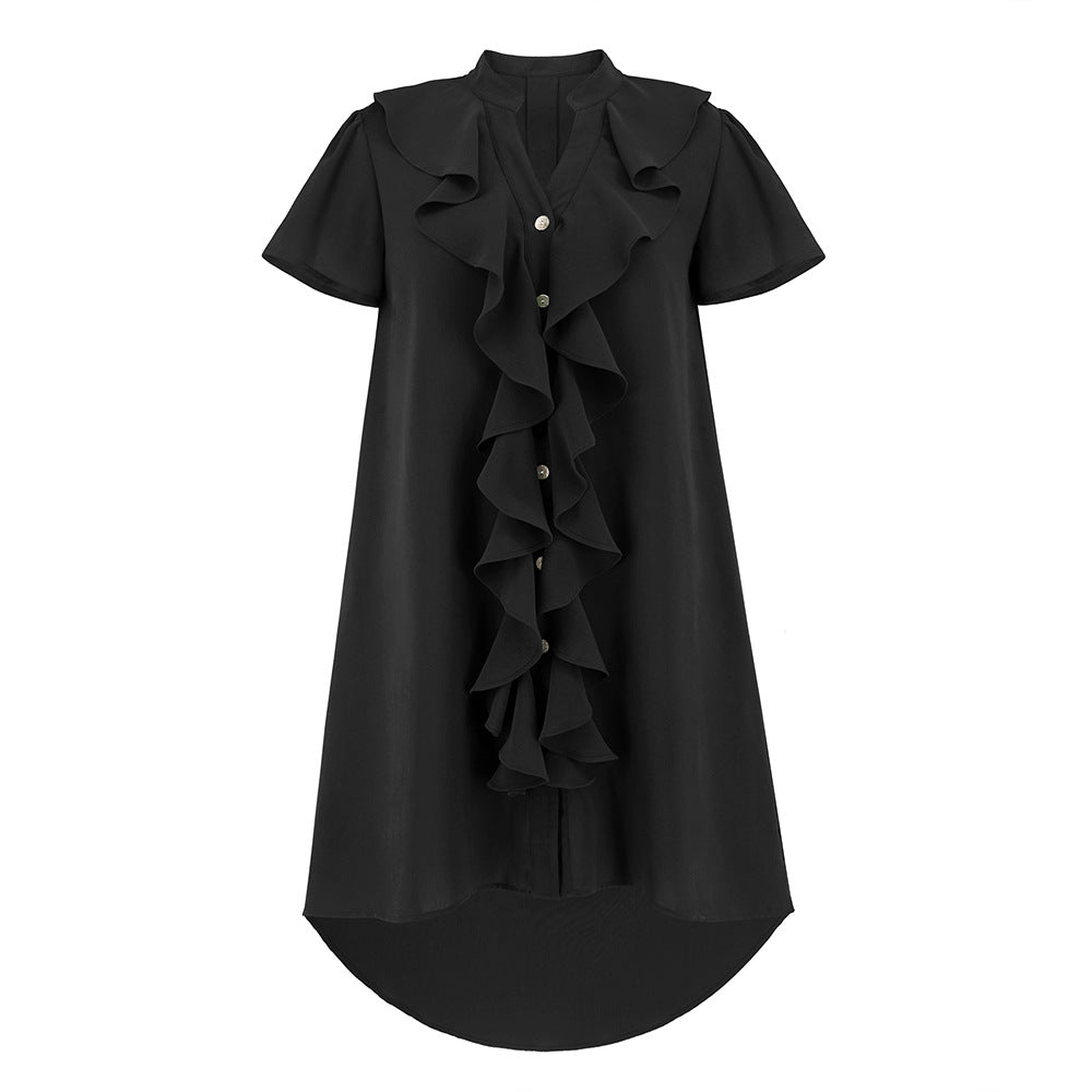 Casual Ruffled Plus Sizes Daily Dresses-Dresses-Free Shipping at meselling99