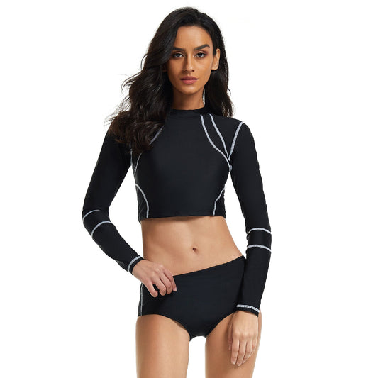 Sexy Women Long Sleeves Surfing Suits-Swimwear-Free Shipping at meselling99