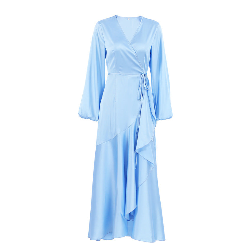 Elegant High Waist Long Sleeves Dresses-Dresses-Free Shipping at meselling99