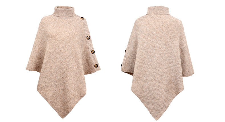 Casual High Neck Knitted Cloak Coats for Women-Coats & Jackets-Free Shipping at meselling99