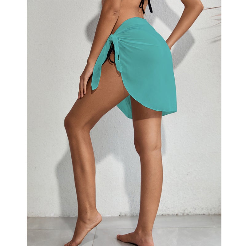 Women See Throught Beack Cover Ups Skirts-Swimwear-Free Shipping at meselling99