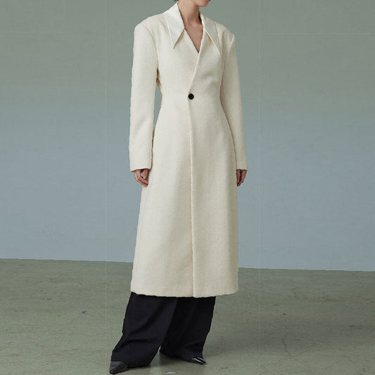 Designed Woolen Long Overcoats for Women-Outerwear-Free Shipping at meselling99