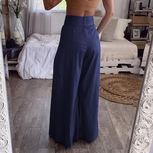 Casual High Waist Pocket Pants for Women-Pants-Free Shipping at meselling99