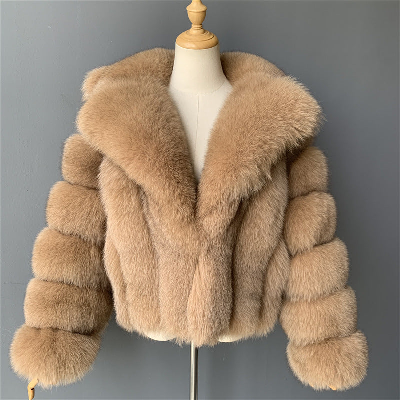 Fashion Artificial Fur Winter Short Coats for Women-Coats & Jackets-Light Brown-S-Free Shipping at meselling99