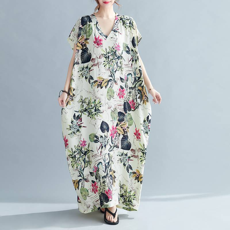 Women Summer Plus Sizes Long Dresses-Dresses-Light Green-One Size (50-120 kg)-Free Shipping at meselling99
