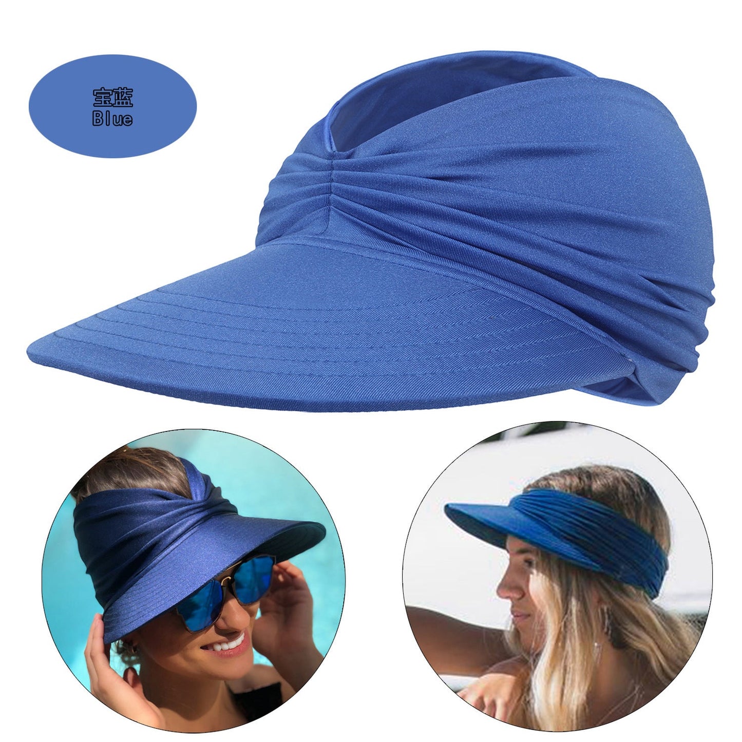 Summer Beach Sun Proof Outdoor Hats 2pcs/Set-Hats-Navy Blue-56-65 cm-Free Shipping at meselling99