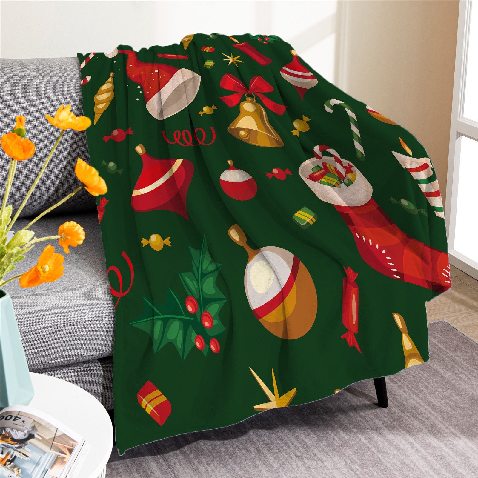 Merry Christmas Soft Fleece Throw Blankets-Blankets-M20220916-3-50*60 inches-Free Shipping at meselling99