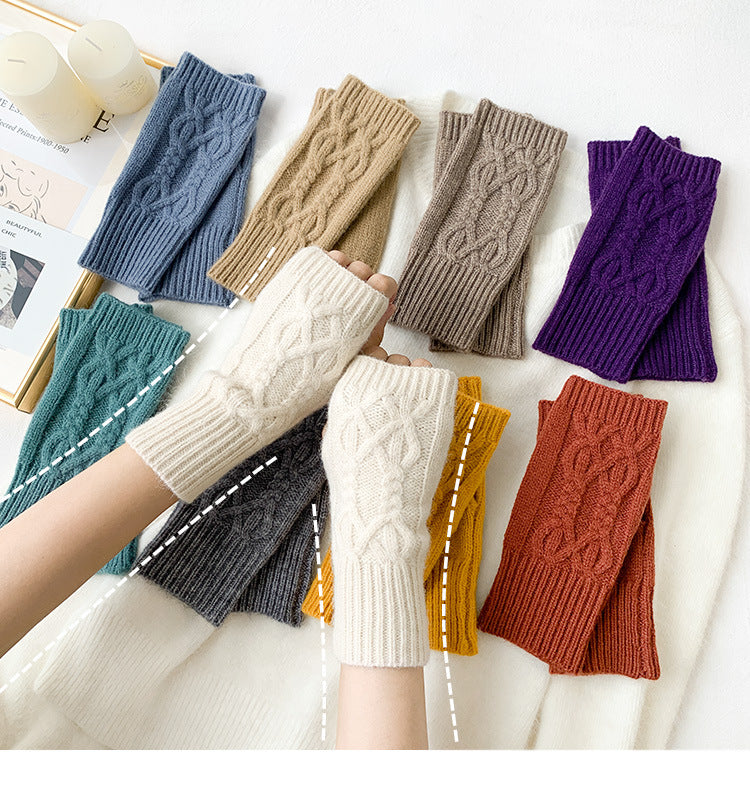 2 pairs/Set Winter Warm Figerless Knitted Gloves-Gloves & Mittens-Free Shipping at meselling99