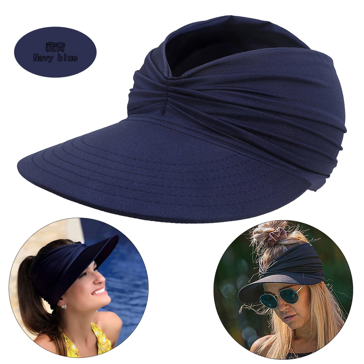 Summer Beach Sun Proof Outdoor Hats 2pcs/Set-Hats-Blue-56-65 cm-Free Shipping at meselling99
