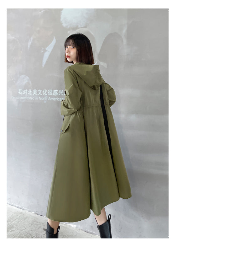 Cool Women Long Sleeves Jacket Overcoats-Outerwear-Army Green-One Size-Free Shipping at meselling99