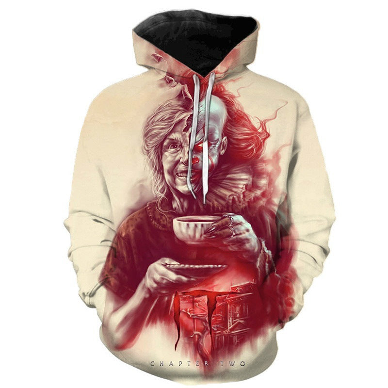 Halloween Clown 3D Prints Casual Hoodies-Sweaters-WY-0007-S-Free Shipping at meselling99