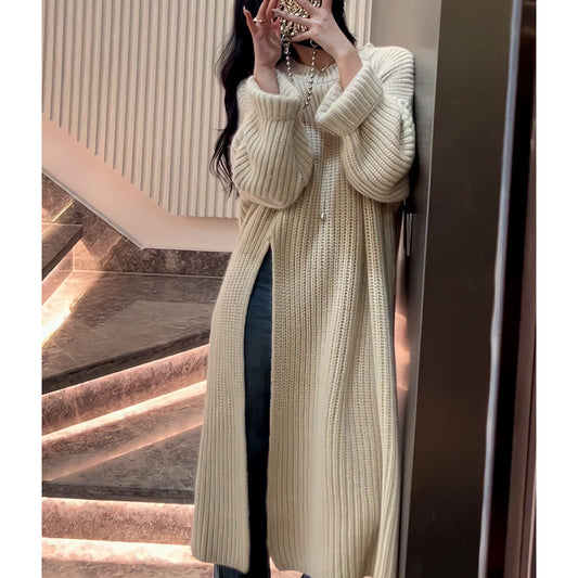 Fashion Designed Knitted Pullover Long Sweaters-Sweater&Hoodies-Ivory-One Size-Free Shipping at meselling99
