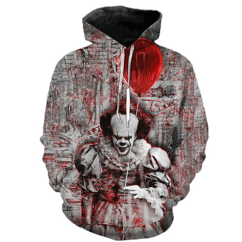 Halloween Clown 3D Prints Casual Hoodies-Sweaters-WY-0005-S-Free Shipping at meselling99