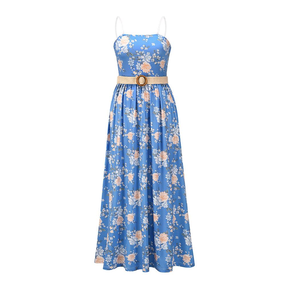 Women Strapless Summer Long Bohemia Dresses-Maxi Dresses-Dark Blue-L-Free Shipping at meselling99