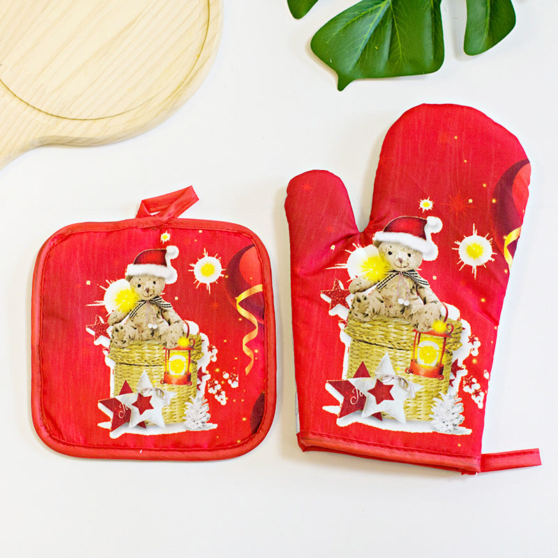 Buy One Get One Christmas Kitchen Oven Gloves-11-Free Shipping at meselling99