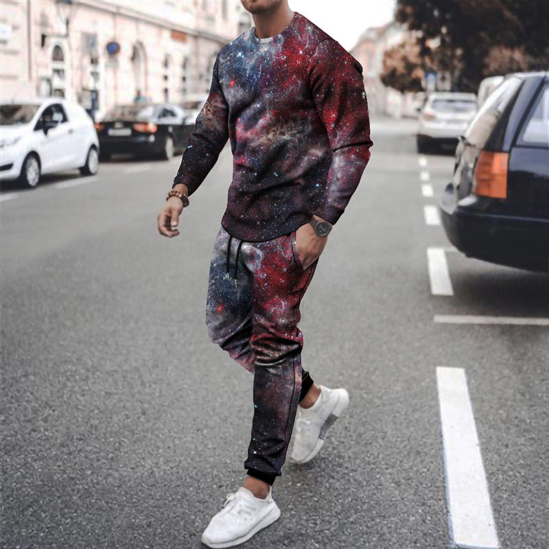 Casual Print Men's Sports Suits-Men Suits-Free Shipping at meselling99