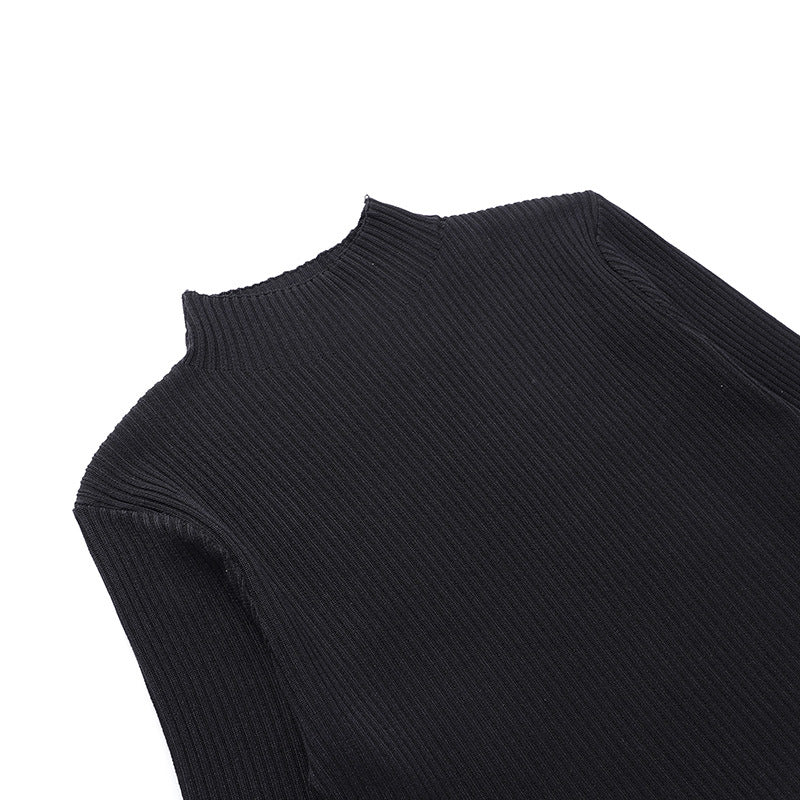 Elegant Turtleneck Short Knitted Tops-Shirts & Tops-Free Shipping at meselling99