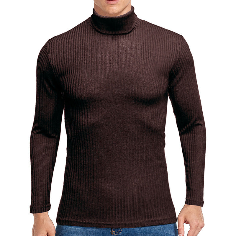 Fall Turtleneck Long Sleeves Knitted Sweaters-Shirts & Tops-Coffee-S-Free Shipping at meselling99