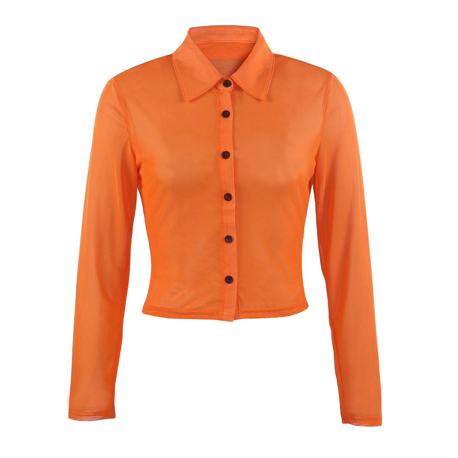 Fashion Women Sexy Shirt Tops-Shirts & Tops-Orange-S-Free Shipping at meselling99