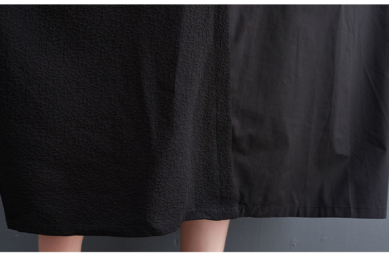 Summer Black Shirts Long Dresses-Dresses-Black-One Size-Free Shipping at meselling99