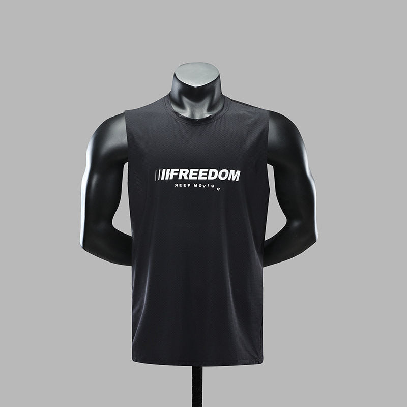 Sports Quick Drying Men Sleeveless T Shirts-Shirts & Tops-Black-L-Free Shipping at meselling99