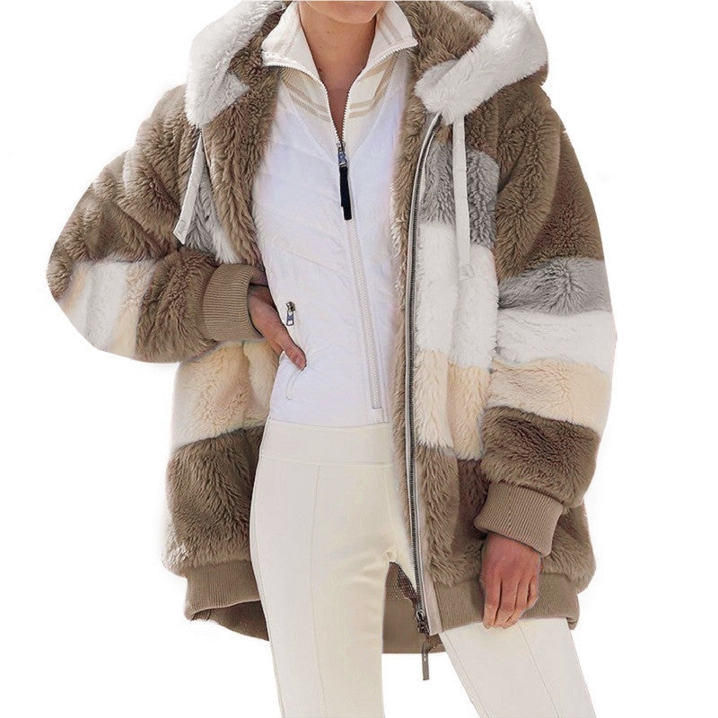 Winter Velvet Zipper Hoodies Overcoat for Women--Free Shipping at meselling99