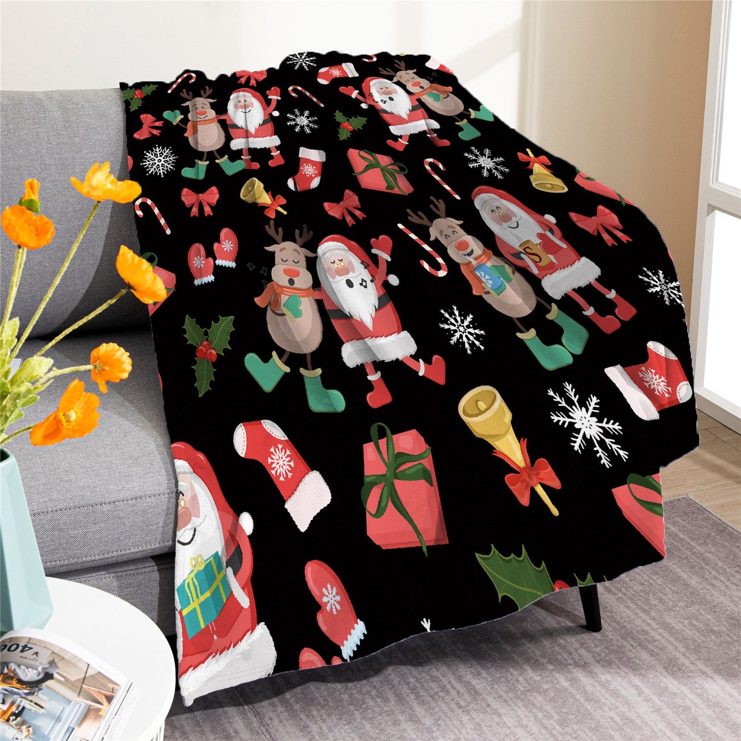 Merry Christmas Soft Fleece Throw Blankets-Blankets-M20220916-4-50*60 inches-Free Shipping at meselling99