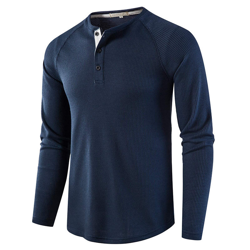 Fall Long Sleeves T Shirts for Men-Shirts & Tops-Blue-S-Free Shipping at meselling99