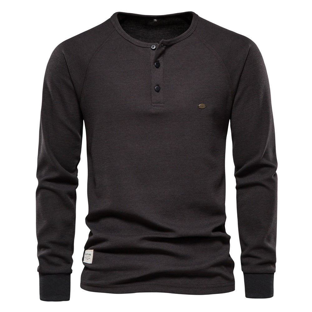 Fashion Long Sleeves T Shirts for Men-Shirts & Tops-Dark Gray-S-Free Shipping at meselling99