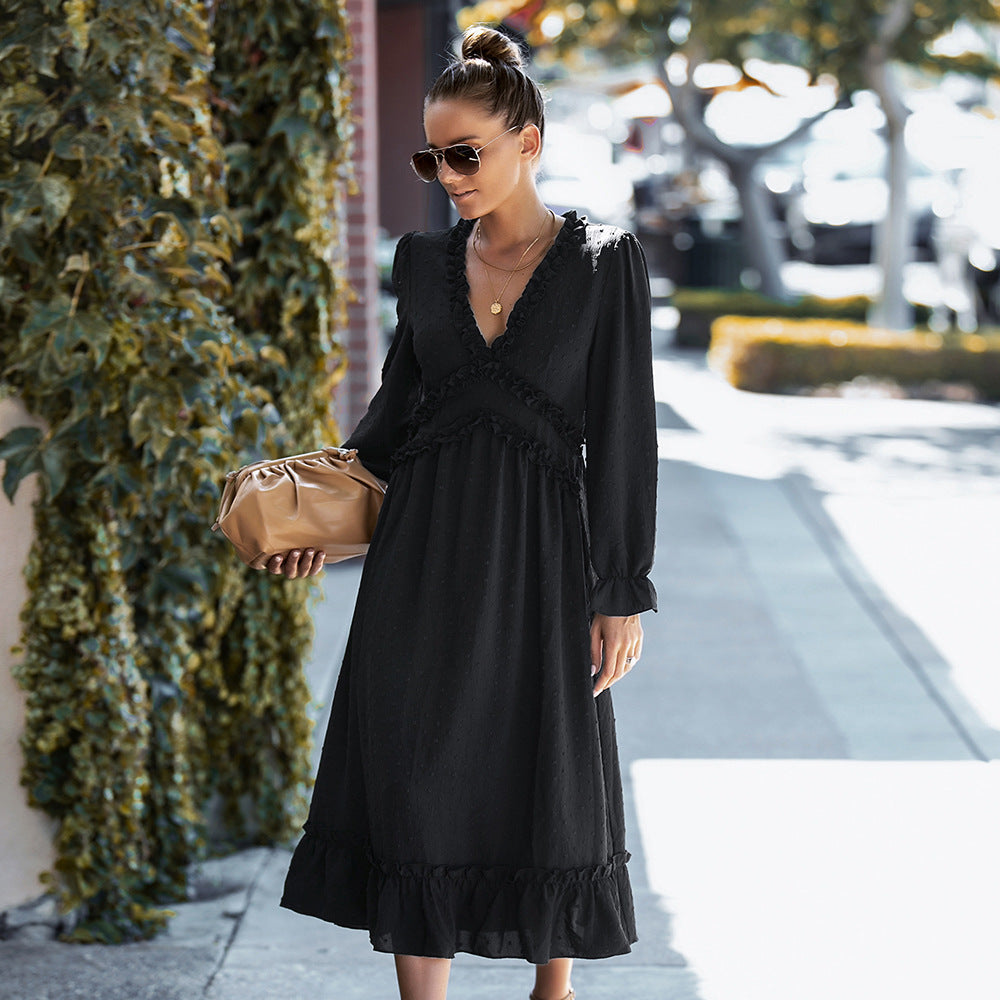 Fashion Women Long Sleeves Dresses for Women-Dresses-Black-S-Free Shipping at meselling99
