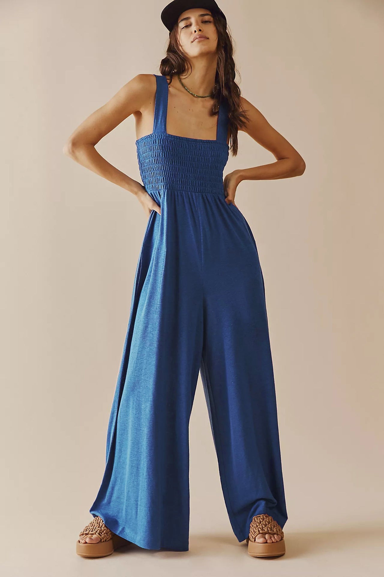Casual Summer Wide Legs Jumpsuits for Women-Jumpsuits-Free Shipping at meselling99