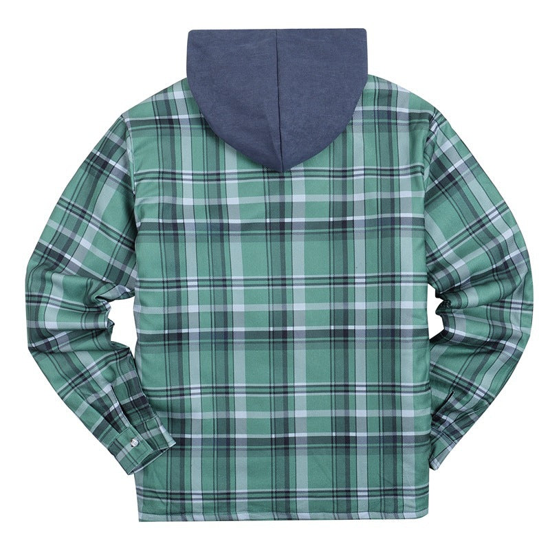 Plaid Winter Hoodies Jacket Outerwear for Men-Outerwear-Free Shipping at meselling99