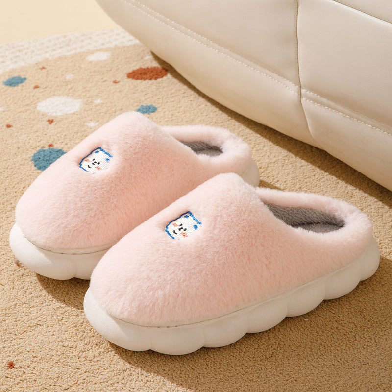 Comfortable Winter Plush Slippers for Couple-Shoes-Pink-36-37-Free Shipping at meselling99
