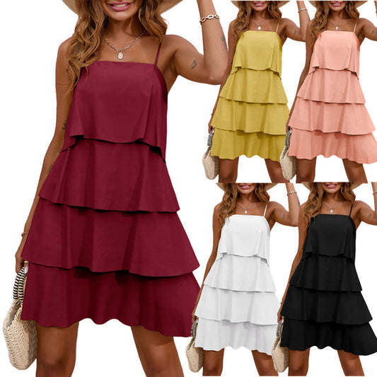 Summer Sleeveless Daily Mini Dresses-Dresses-Free Shipping at meselling99
