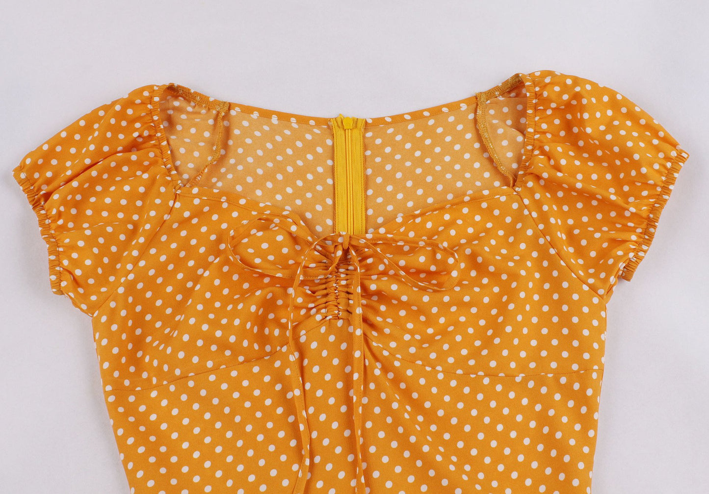 Women Short Sleeves Dot Print Vintage Dresses-Vintage Dresses-Free Shipping at meselling99