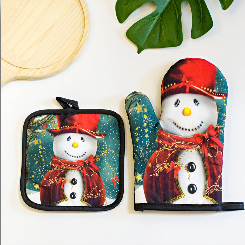 Buy One Get One Christmas Kitchen Oven Gloves-2-Free Shipping at meselling99