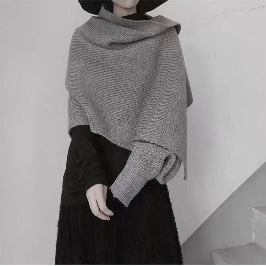 Casual Knitted Warm Cloaks for Women-Shirts & Tops-Free Shipping at meselling99