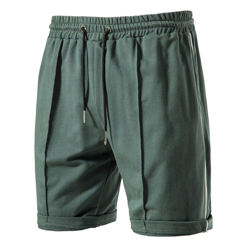 Casual Cotton Summer Elastic Waist Men's Shorts-Pants-Green-S-Free Shipping at meselling99