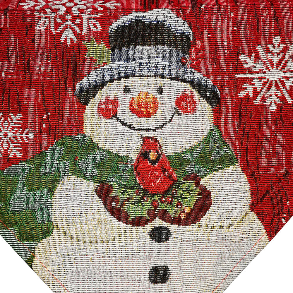 Christmas Snowman Linen Embroidery Table Runner-Table Runners-Christmas Man-33*183cm-Free Shipping at meselling99