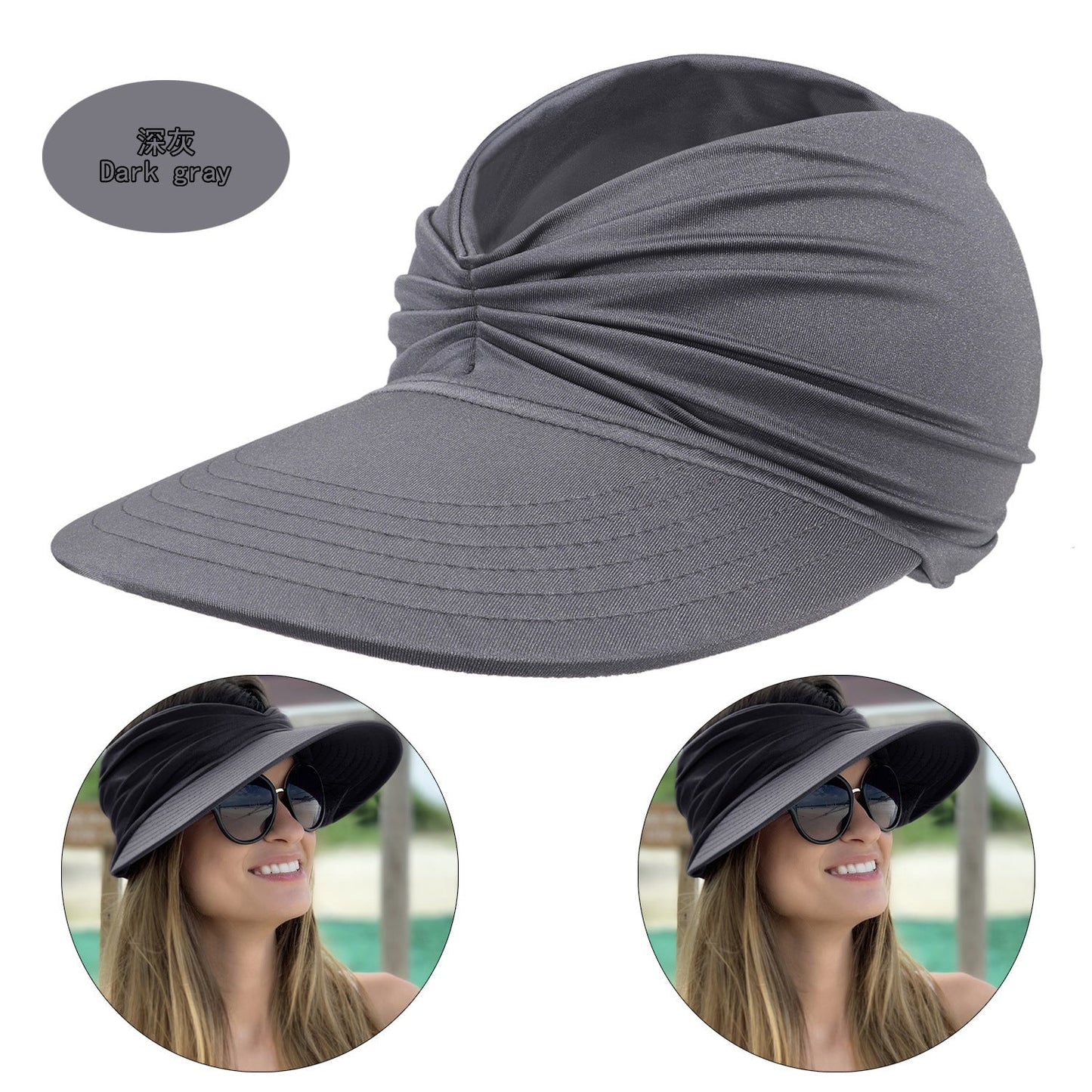 Summer Beach Sun Proof Outdoor Hats 2pcs/Set-Hats-Dark Gray-56-65 cm-Free Shipping at meselling99