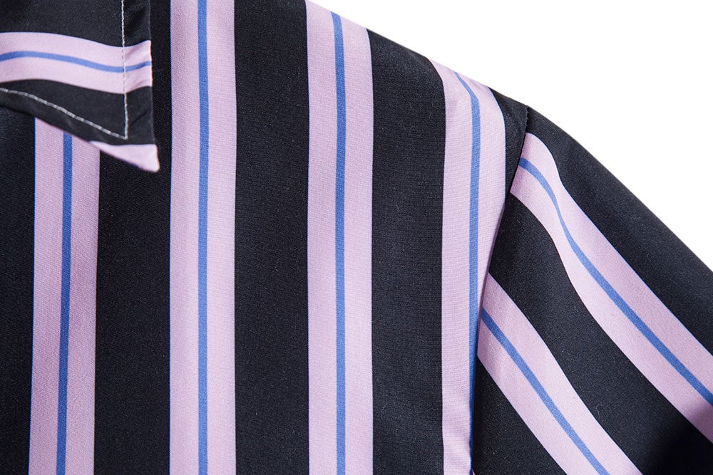Casual Summer Striped Men's Short Sleeves Shirts-Shirts & Tops-Free Shipping at meselling99