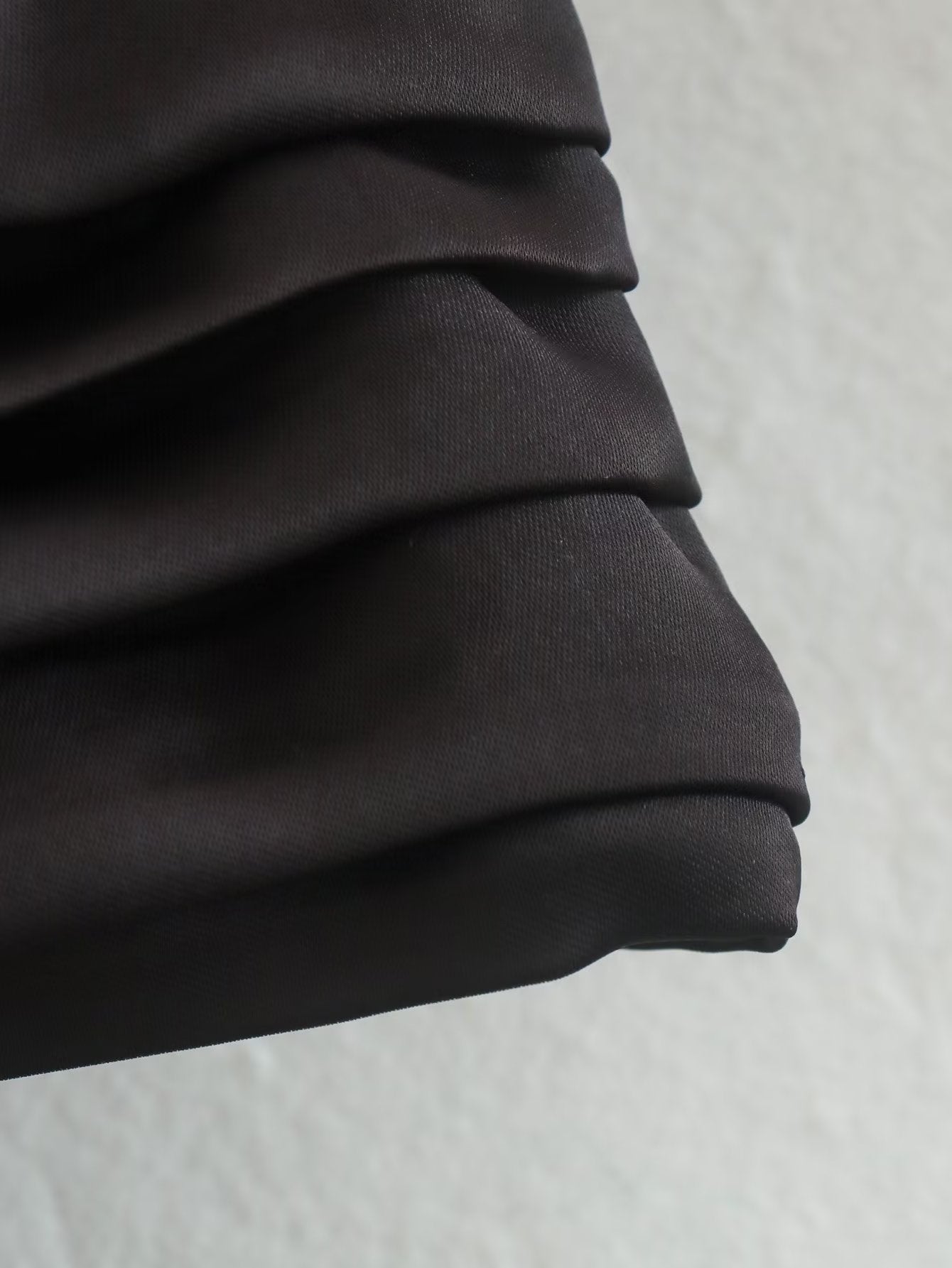 Black Satin Summer Short Blouses for Women-Shirts & Tops-Free Shipping at meselling99