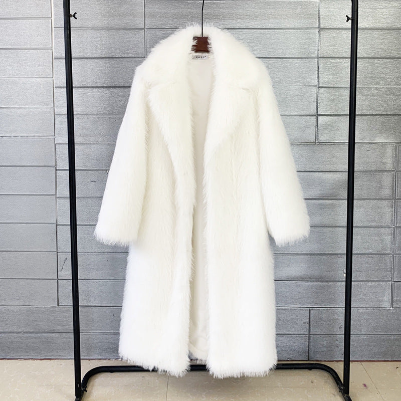 Winter Man-made Faux Fur Coats for Women-White-S-Free Shipping at meselling99