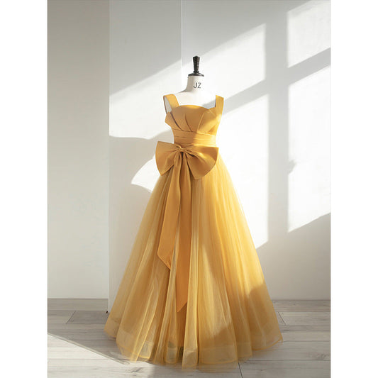 Elegant Long Prom Dresses with Bow-Dresses-Free Shipping at meselling99