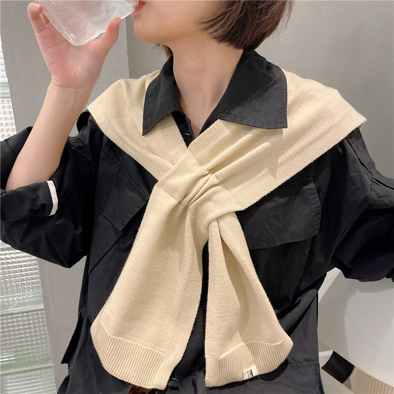 Fashion Women Crisscross Knttted Cape-Shirts & Tops-Free Shipping at meselling99