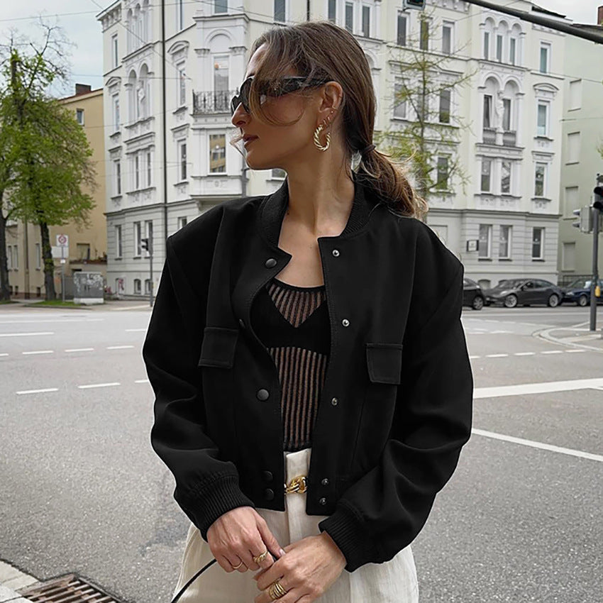 Fashion Cotton Long Sleeves Jacket Coats for Women-Coats & Jackets-Black-S-Free Shipping at meselling99